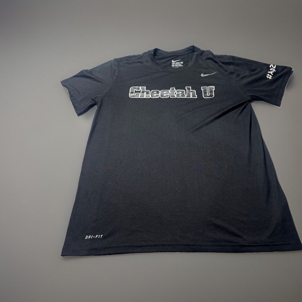 Cheetah U Black Nike DRI-FIT SPACE GAME Shirt Size Large M